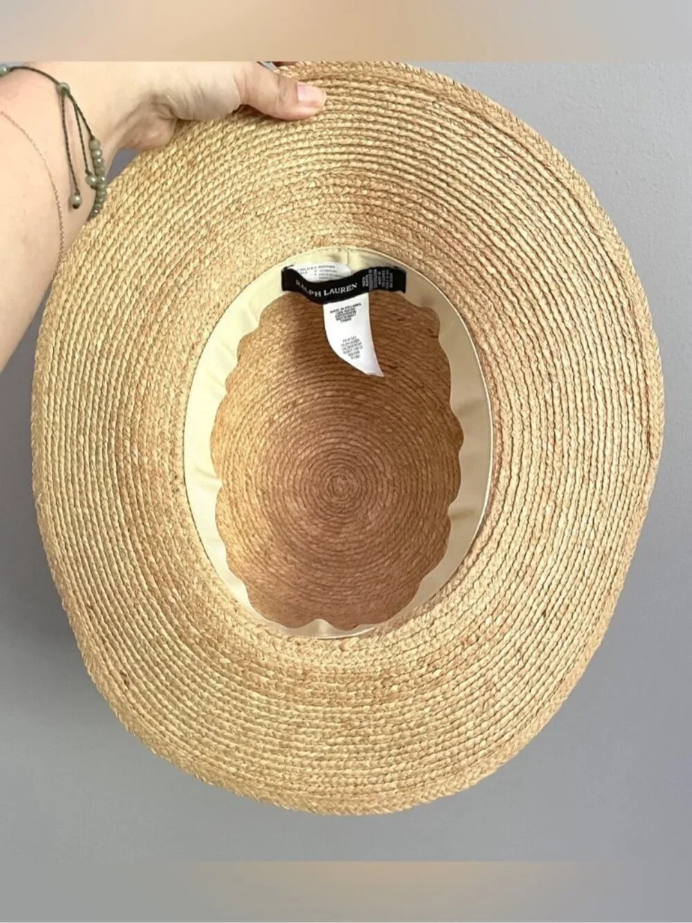 Ralph Lauren natural raffia